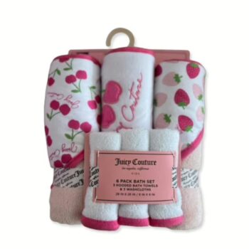 Juicy Couture Baby Bath 6 pc. Towel Set - Hearts
