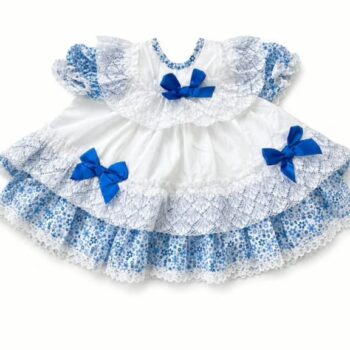 Dainty White & Blue Dress