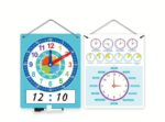 Double-Sided Dry-Erase Teaching Clock