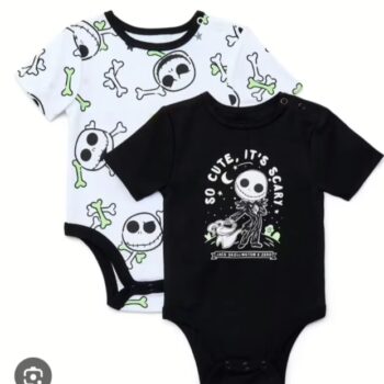 Monochrome Baby Bodysuits 2-Piece Set: Brand-New