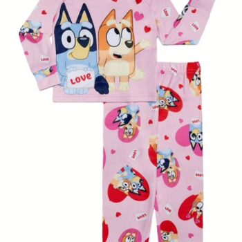 Blue & Bingo Hearts Pyjamas Set: Brand-New