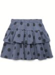 Polka Dot Tiered Ruffled Skirt: Brand-New
