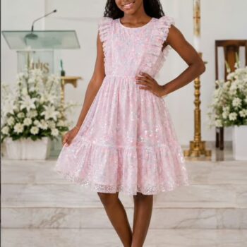 Blush Sequin Dress: Brand-New
