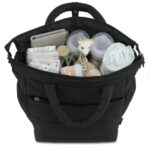 Black Puffer Diaper Tote Bag: Brand-New