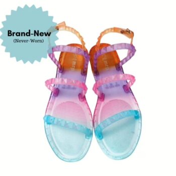 MRP Rainbow Jelly Sandals: Brand-New