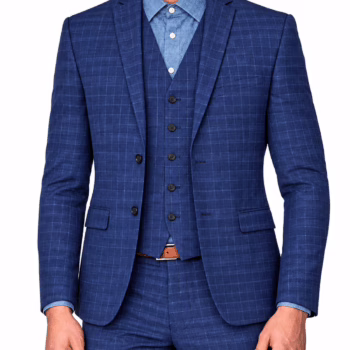 Next Blue Pinstriped 3-Pc Tailored Suit Set: Brand-New