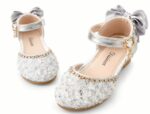Silver Mary Jane Flats (Size 36): Brand-New