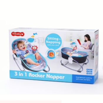Baby Bassinet - Dark Grey & Turquoise: Brand-New
