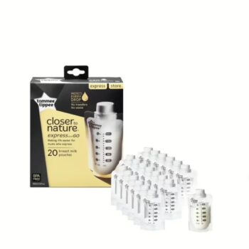 Tommee Tippee Express and Go 20 Breast Milk Pouches: Brand-New