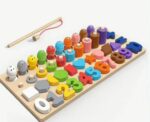 Smart Explorer 4-in-1 Wooden Number & Shape Fishing Puzzle: Brand-New