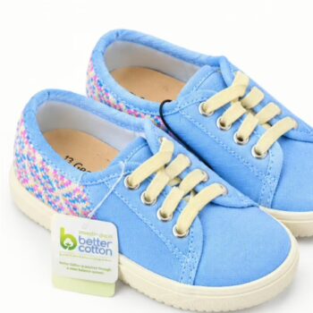 George Bright Blue Athletic Canvas Sneakers Size:32: Brand-New